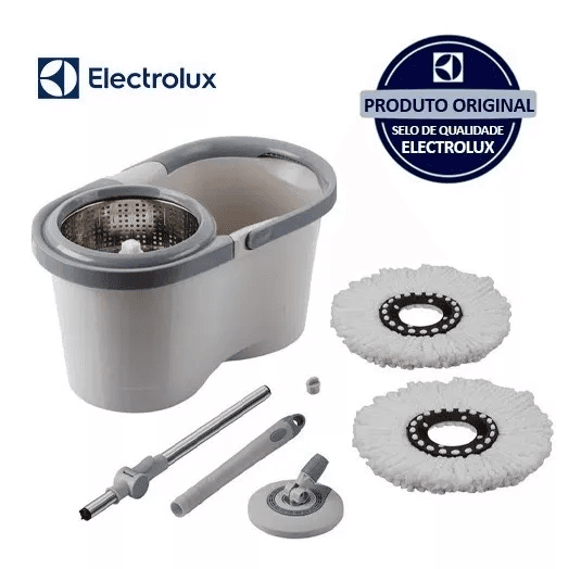 Mop Menalux Electrolux 360° com balde centrífuga BrancoMop Menalux Electrolux 360° com balde centrífuga Branco Mop Menalux Electrolux 360° com balde centrífuga Branco Mop Menalux Electrolux 360° com balde centrífuga Branco Mop Menalux Electrolux 360° com